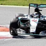 El Mercedes del británico y líder del Mundial de F-1, Lewis Hamilton