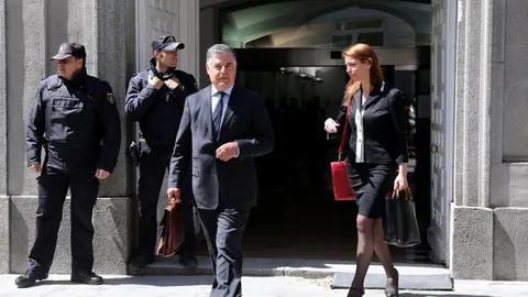 Jose Antonio Viera, tras su declaración ante el Tribunal Supremo.
