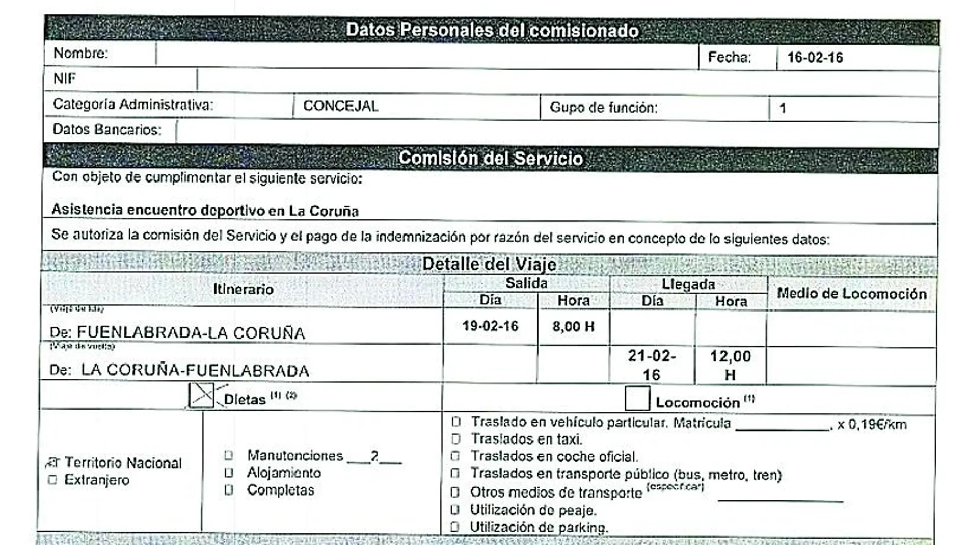 El alcalde de Fuenlabrada dice ahora que los 300 euros eran para cuatro días