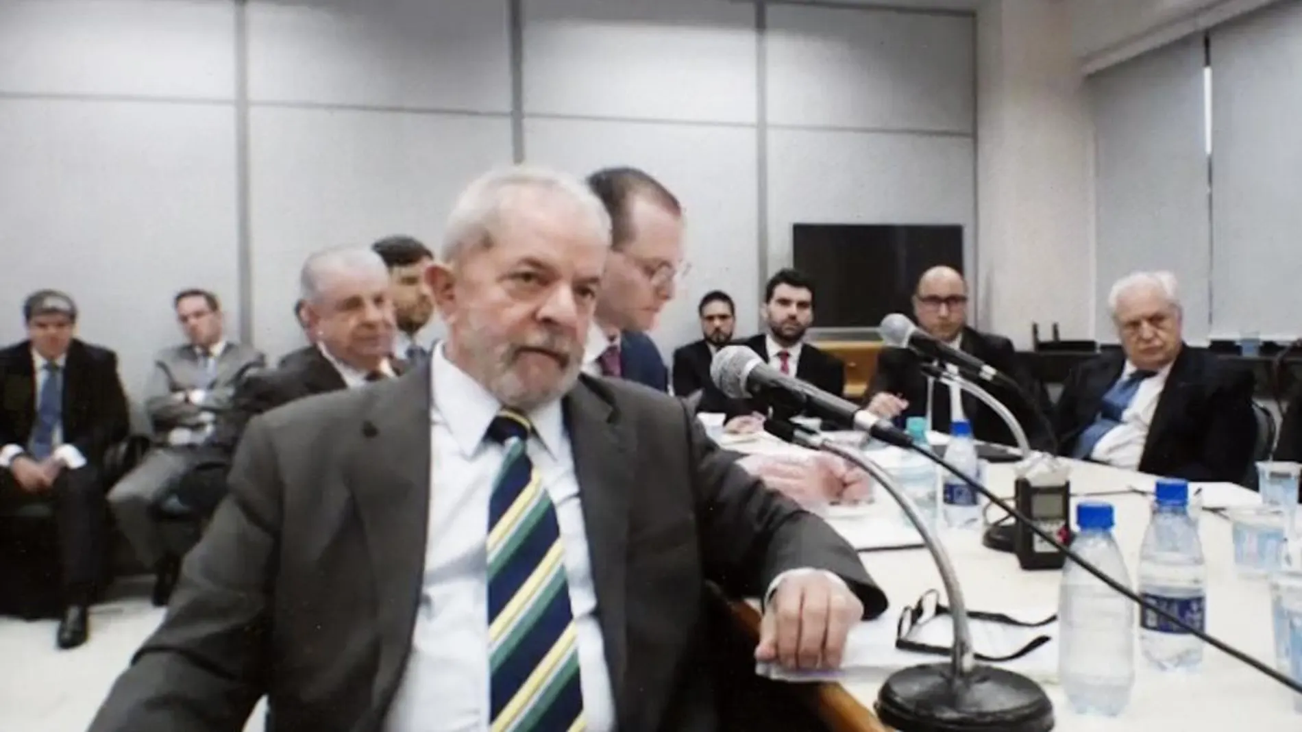 Luiz Inácio Lula da Silva durante el juicio