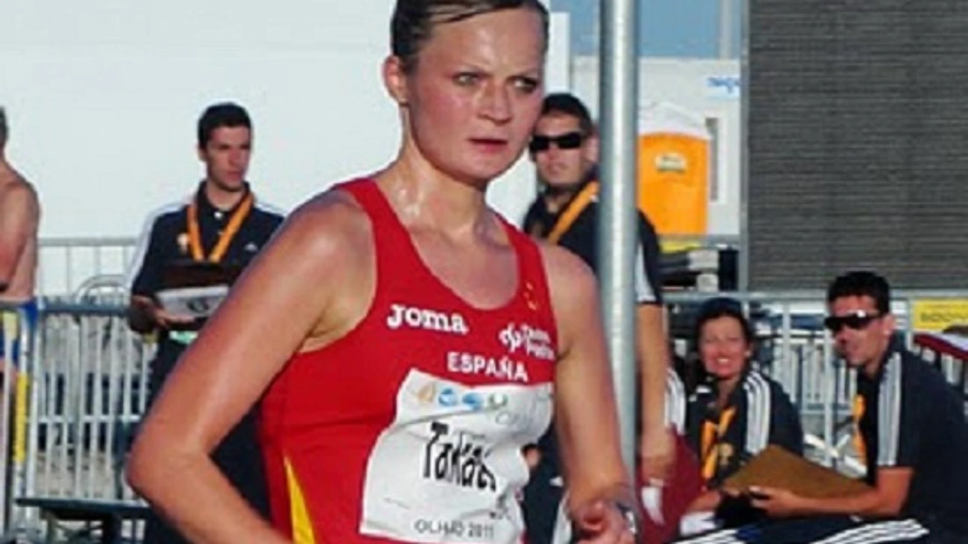 La atleta española Julia Tackacs