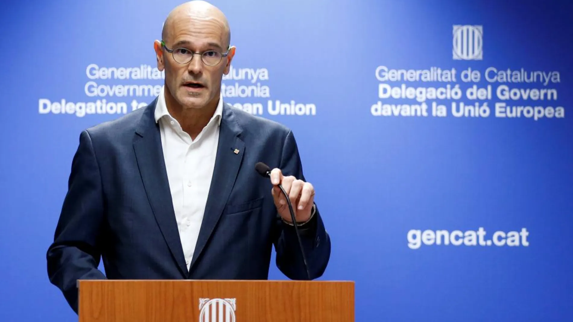 El consejero de Asuntos Exteriores de la Generalitat de Cataluña, Raül Romeva, el pasado 18 de octubre