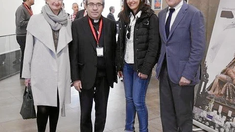 Luis Agüello y Jesús Julio Carnero, a su llegada al congreso