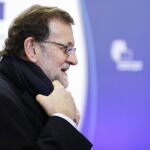 El presidente del Gobierno español en funciones, Mariano Rajoy, en Bruselas