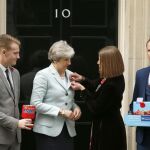 May, ayer, en Downing Street