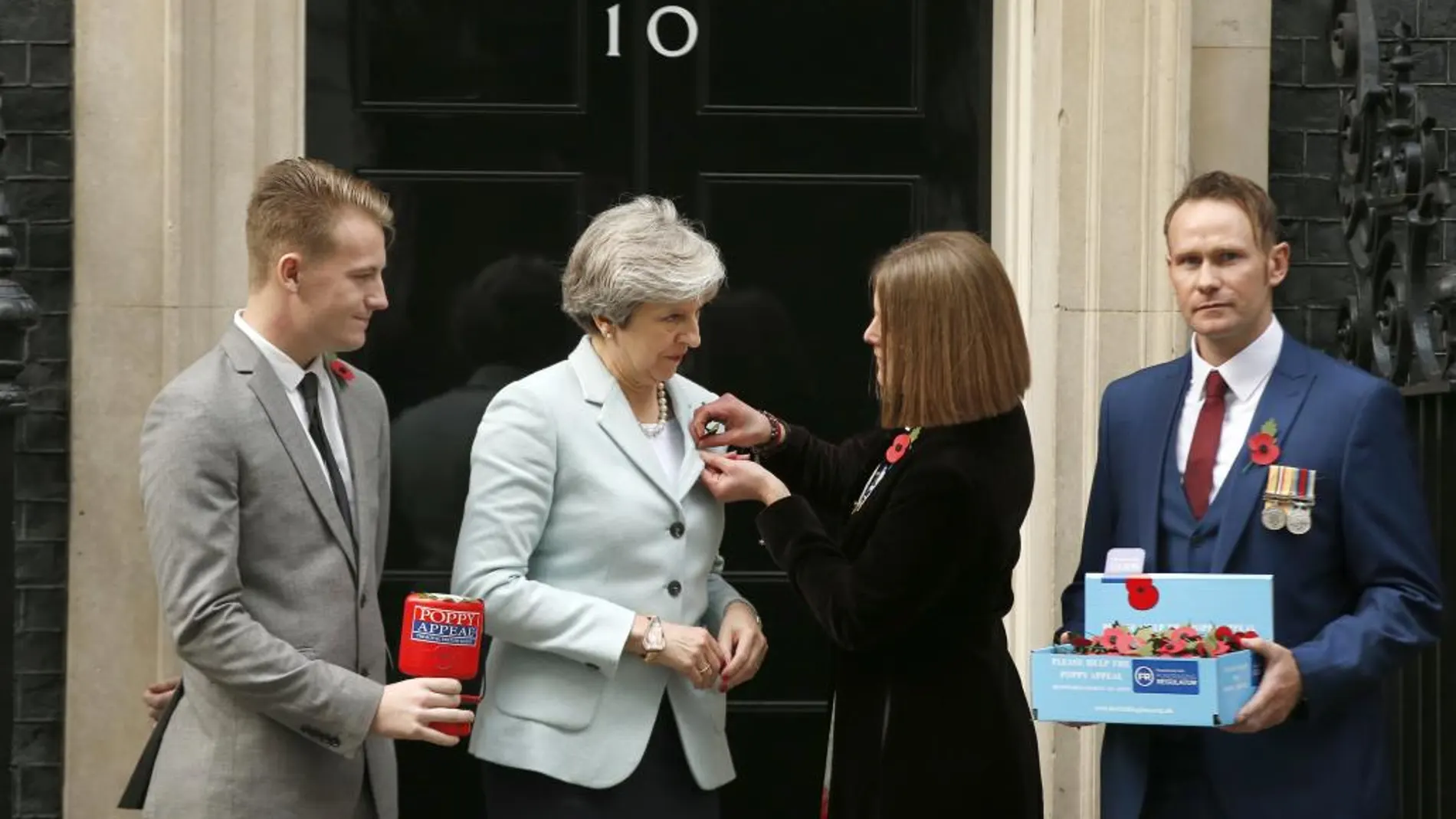 May, ayer, en Downing Street