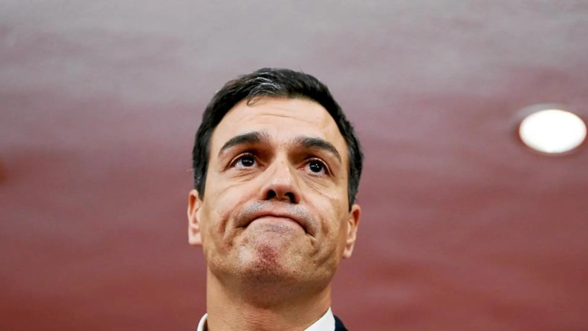 El líder del PSOE, Pedro Sánchez, durante su última comparecencia pública