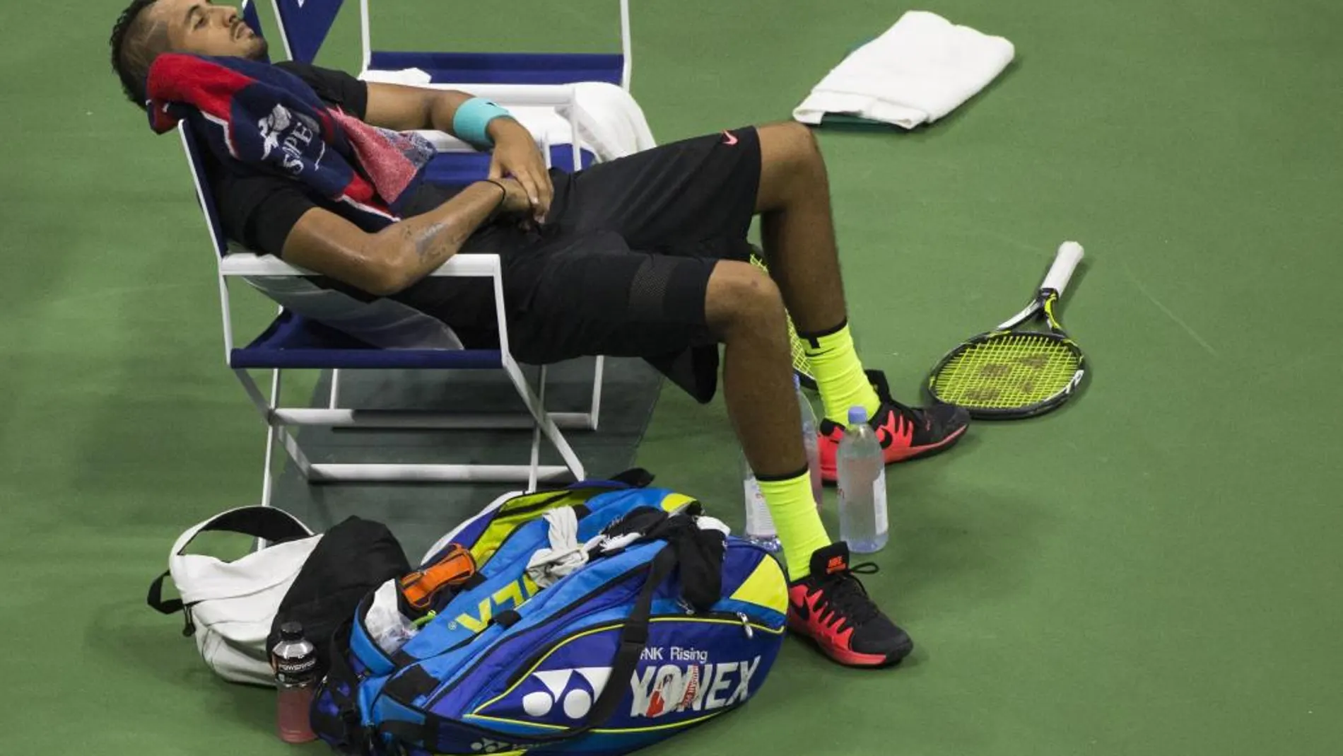 Nick Kyrgios durante el partido contra Andy Murray en el pasdado U.S. Open