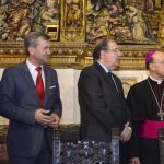 Antonio Miguel Méndez Pozo, Javier Lacalle, Juan Vicente Herrera, Fidel Herráez e Íñigo Méndez de Vigo en la constitución de la Fundación