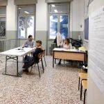Un colegio electoral en la ciudad de Brescia, en la región de Lombardía