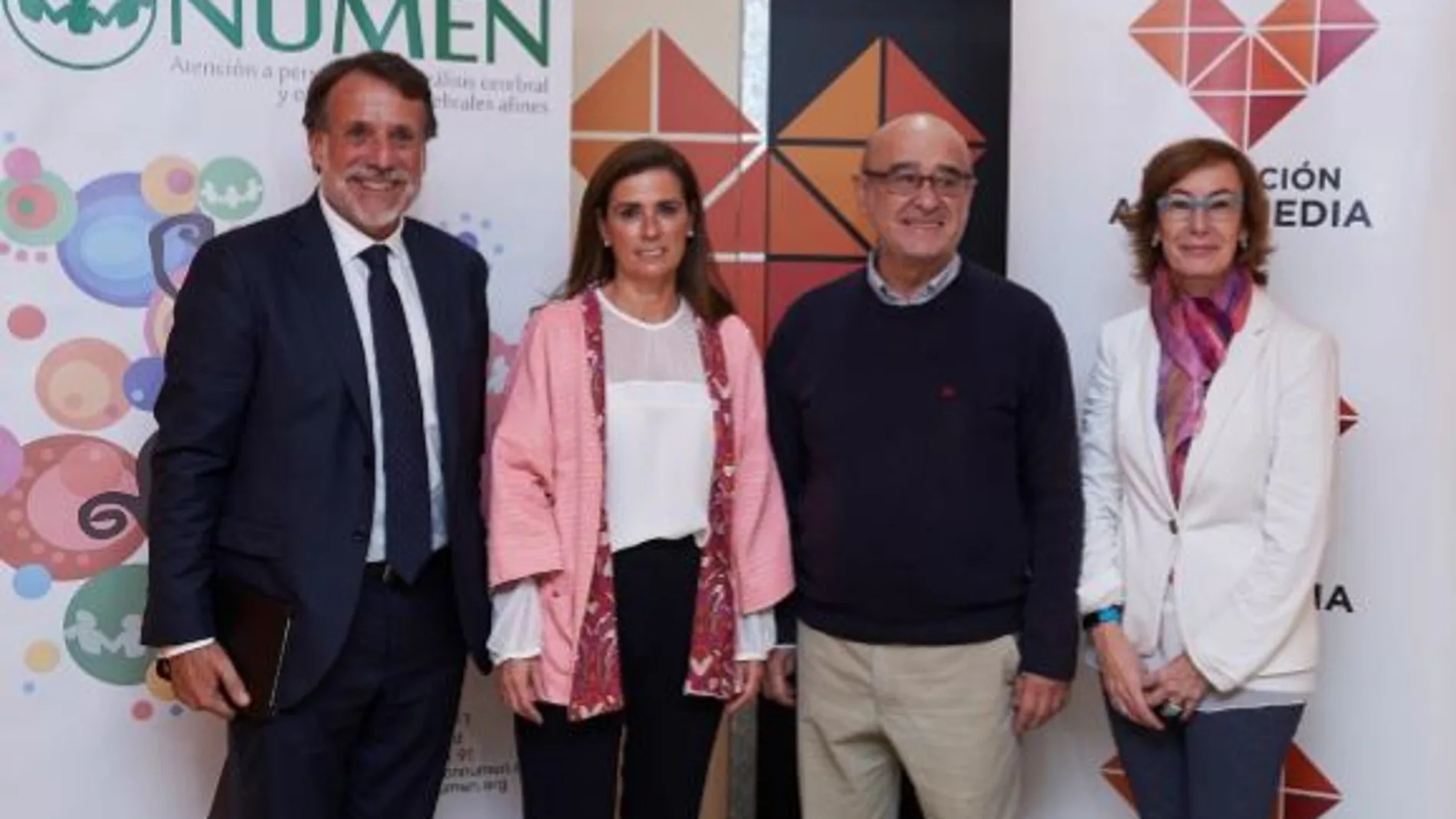 De izquierda a derecha, José Creuheras, presidente de Atresmedia; Concha Vereterra, gerente de la Fundación Numen; Rafael Sánchez, presidente de la Fundación NUMEN y Carmen Bieger, directora de la Fundación Atresmedia