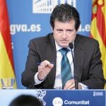 El vicepresidente y portavoz del Consell, José Císcar, tras la reunión de pleno del Consell