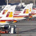 Aviones de Iberia en el aeropuerto Adolfo Suárez Madrid-Barajas