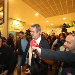 Joaquim Forn, a su llegada al aeropuerto de Barcelona Foto: Miquel González/Shooting