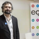 José Sarrión, líder de IU-Equo, tras presentar la iniciativa que defenderá hoy en el Pleno