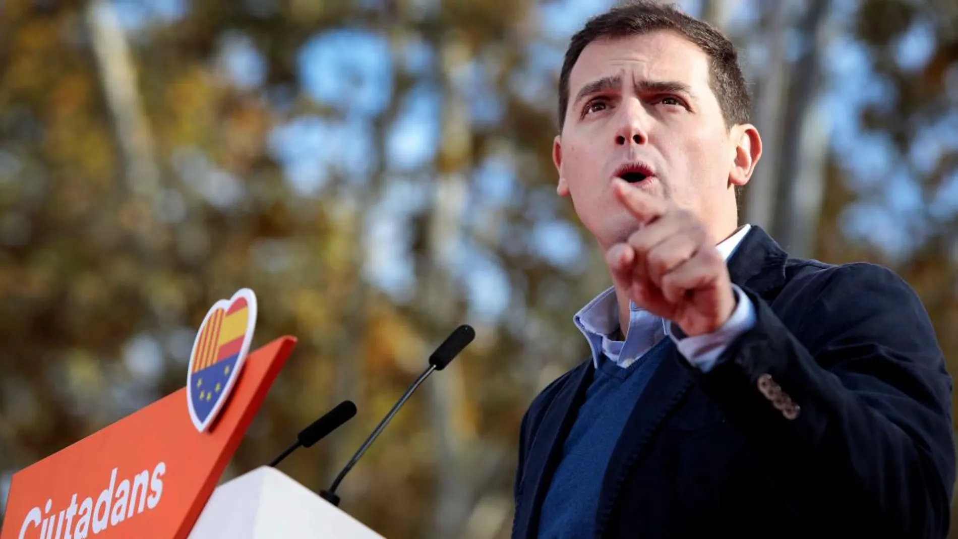 Albert Rivera durante su participación hoy en Badalona en un acto de presentación del equipo de Ciudadanos