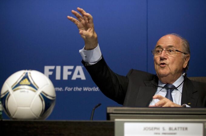 Imagen de archivo de Joseph Blatter durante una conferencia de prensa en Zurich