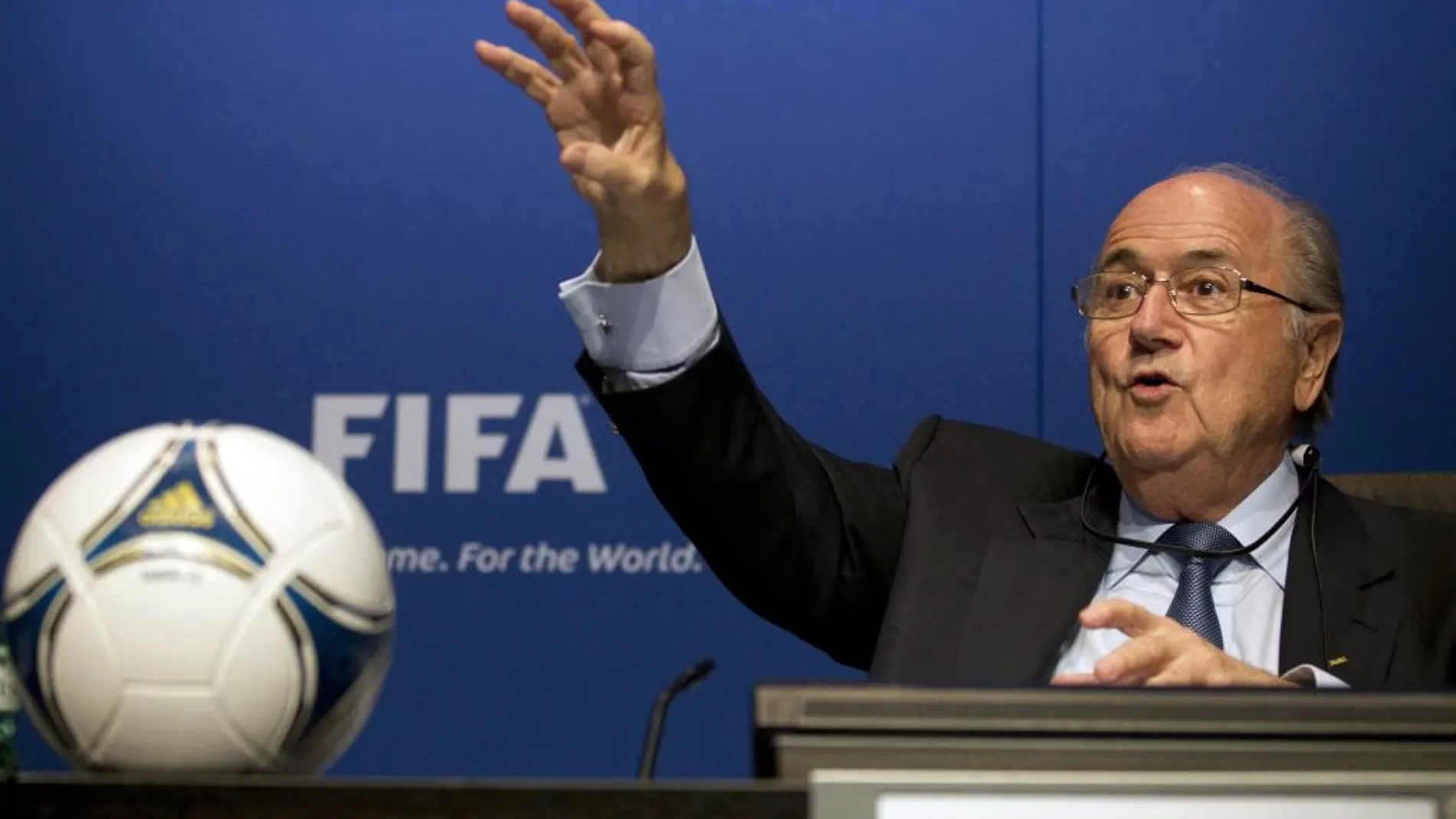 Imagen de archivo de Joseph Blatter durante una conferencia de prensa en Zurich