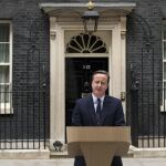 David Cameron durante su discurso en el 10 Downing de Street