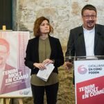 El cabeza de lista de "Catalunya en Comu-Podem", Xavier Domenech, y la numero 2 de la lista, Elisenda Alamany/EFE