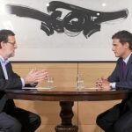 Rajoy y Rivera, reunidos en el Congreso en agosto del año pasado