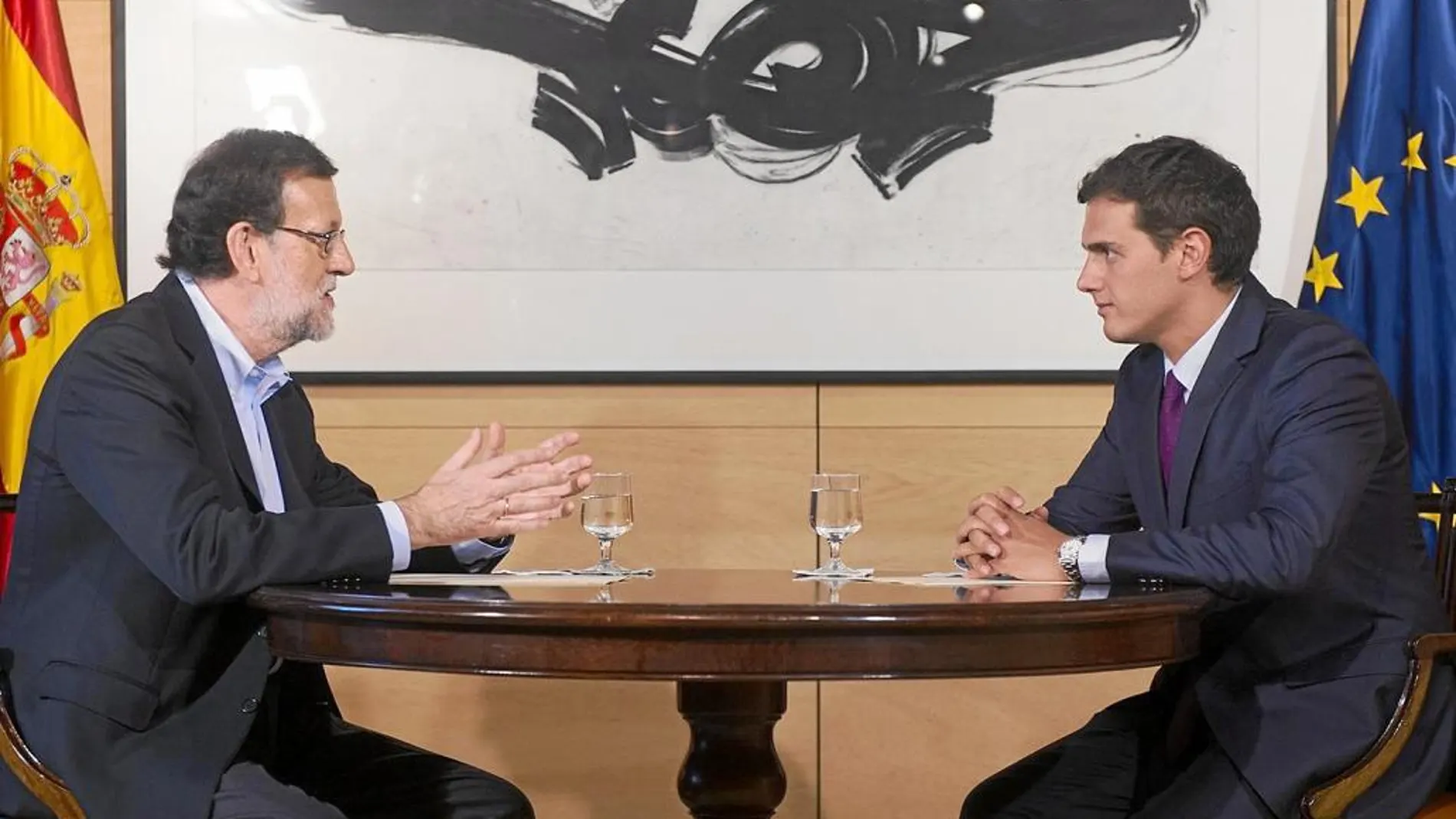 Rajoy y Rivera, reunidos en el Congreso en agosto del año pasado
