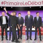Los siete aspirantes a las primarias de la izquierda francesa debatieron ayer en su primer cara a cara televisivo