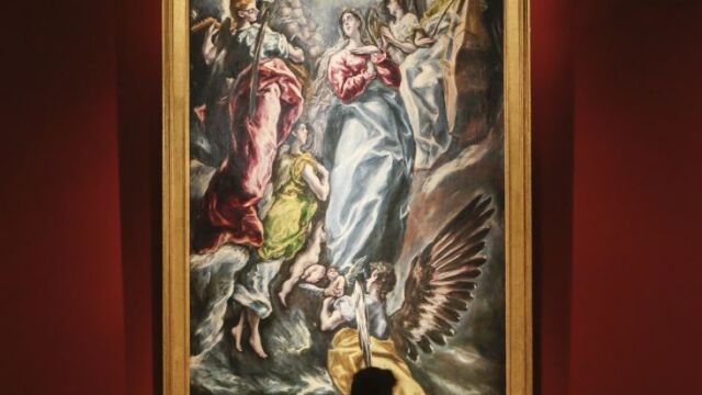 Fotografía de la obra de El Greco «Inmaculada Concepción» que forma parte de la exposición 'El Siglo de Oro. La era Velázquez'