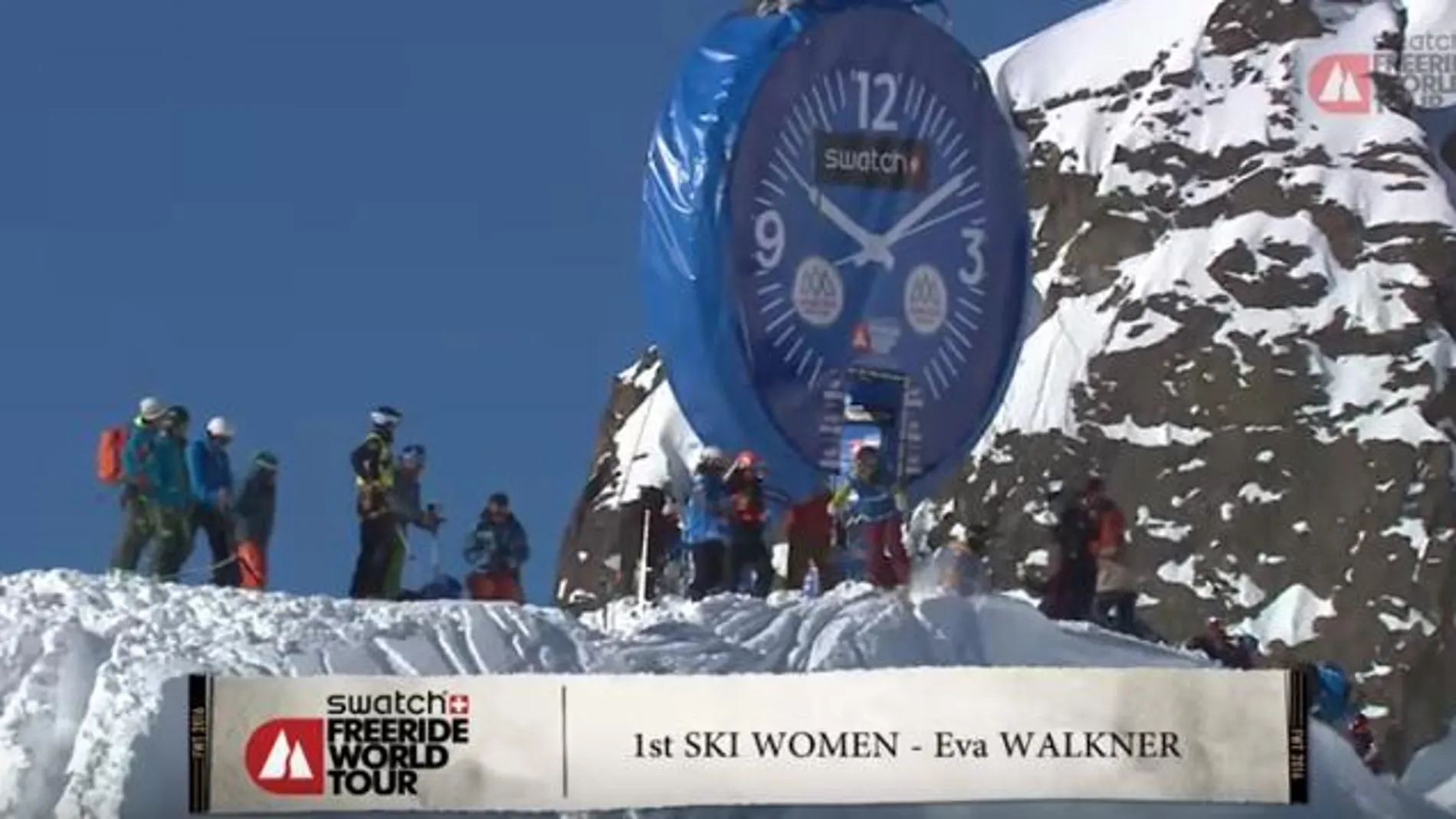 Eva Walkner en la salida de la Chamonix-Mont-Blanc