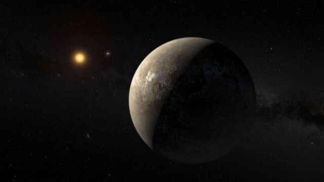 Recreación del planeta Proxima B