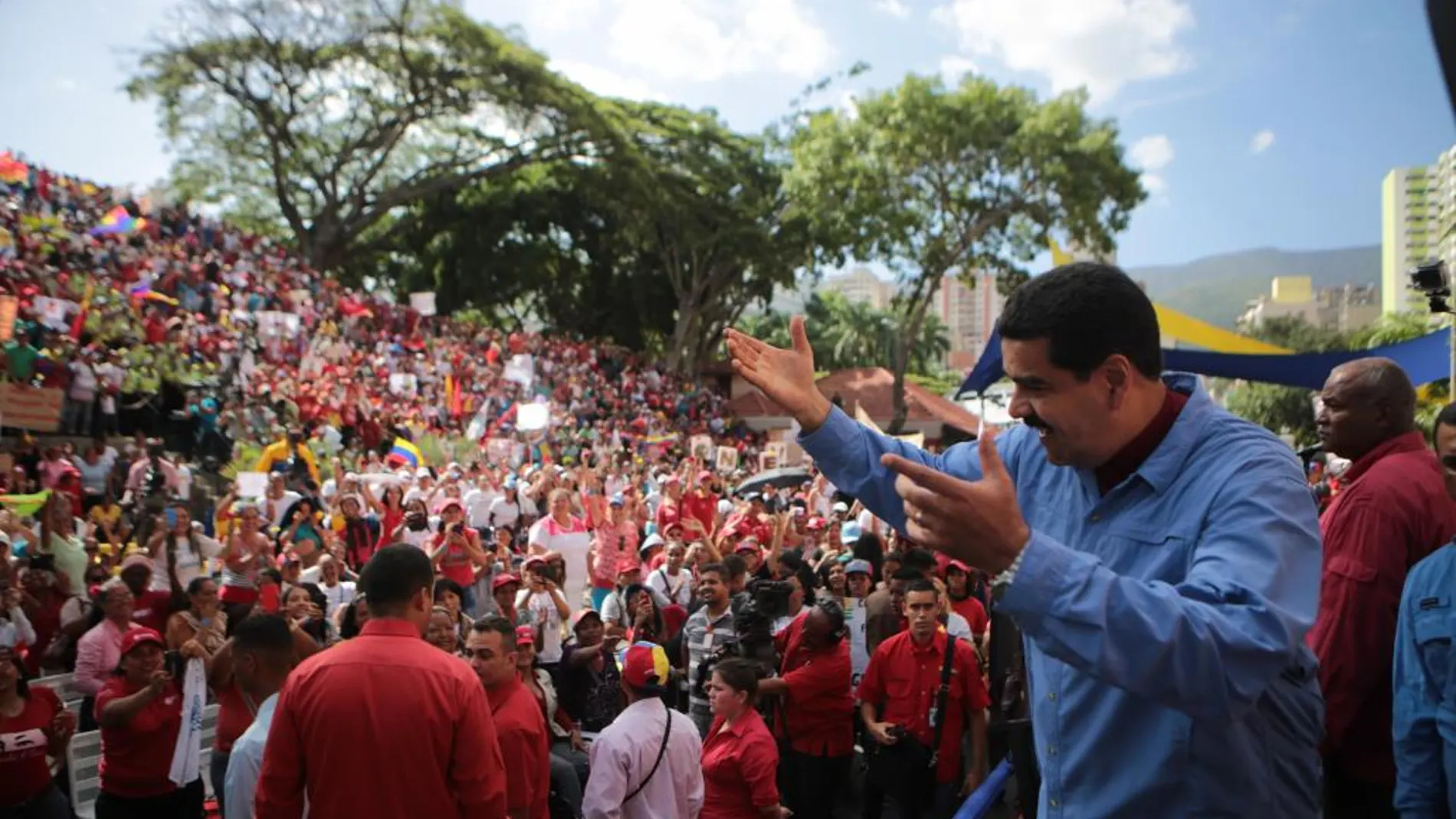Nicolás Maduro lidera un acto de Gobierno en Caracas.