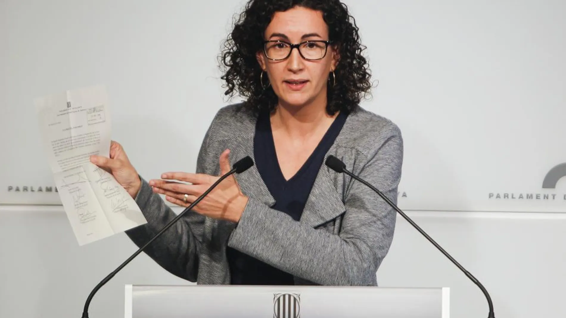 La portavoz del grupo de Junts pel Sí (JxSí), Marta Rovira