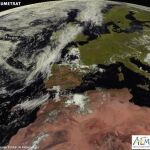 Mapa que muestra la previsión del tiempo