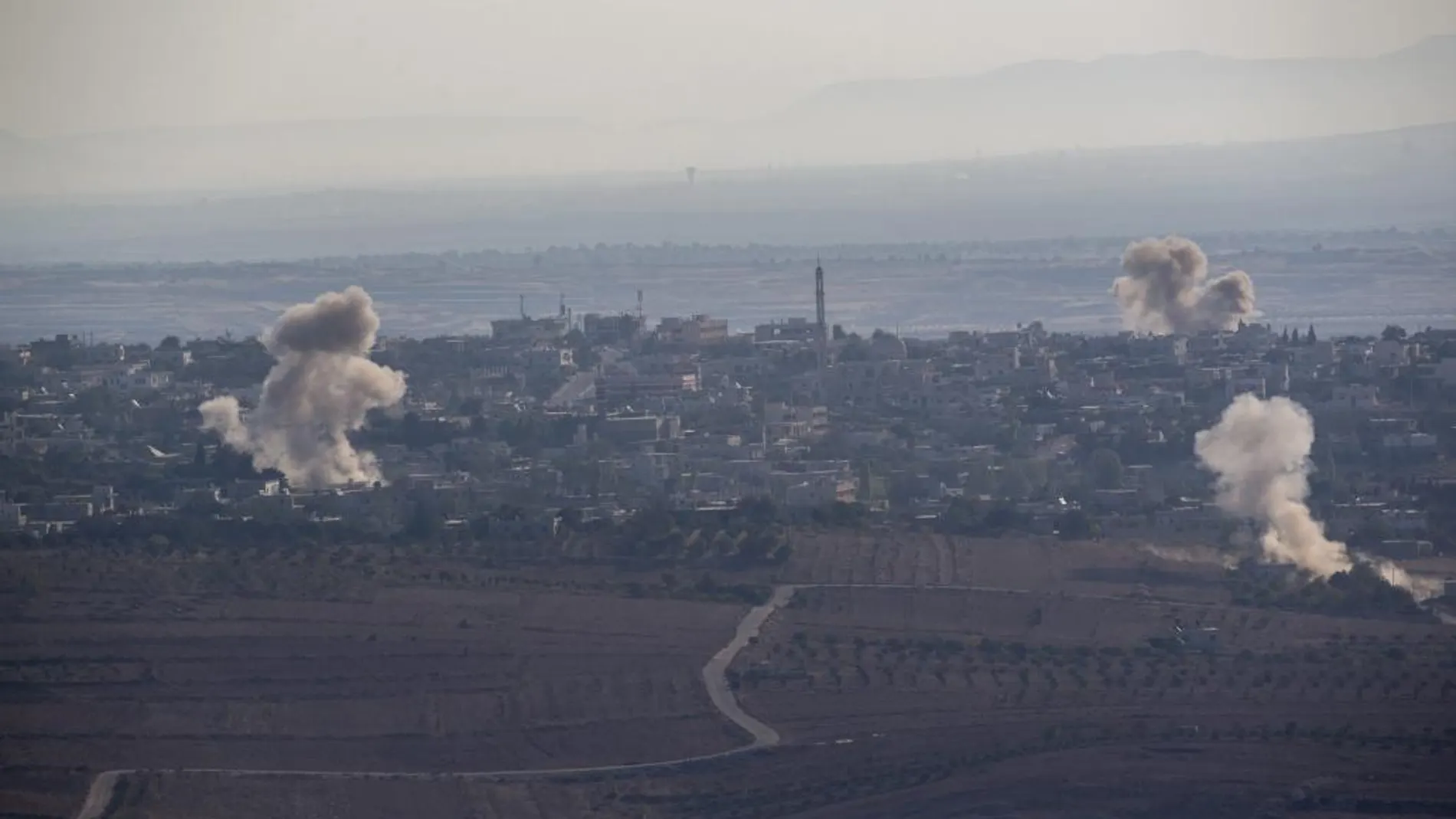 Imagen de arcgivo de bombardeos en Siria