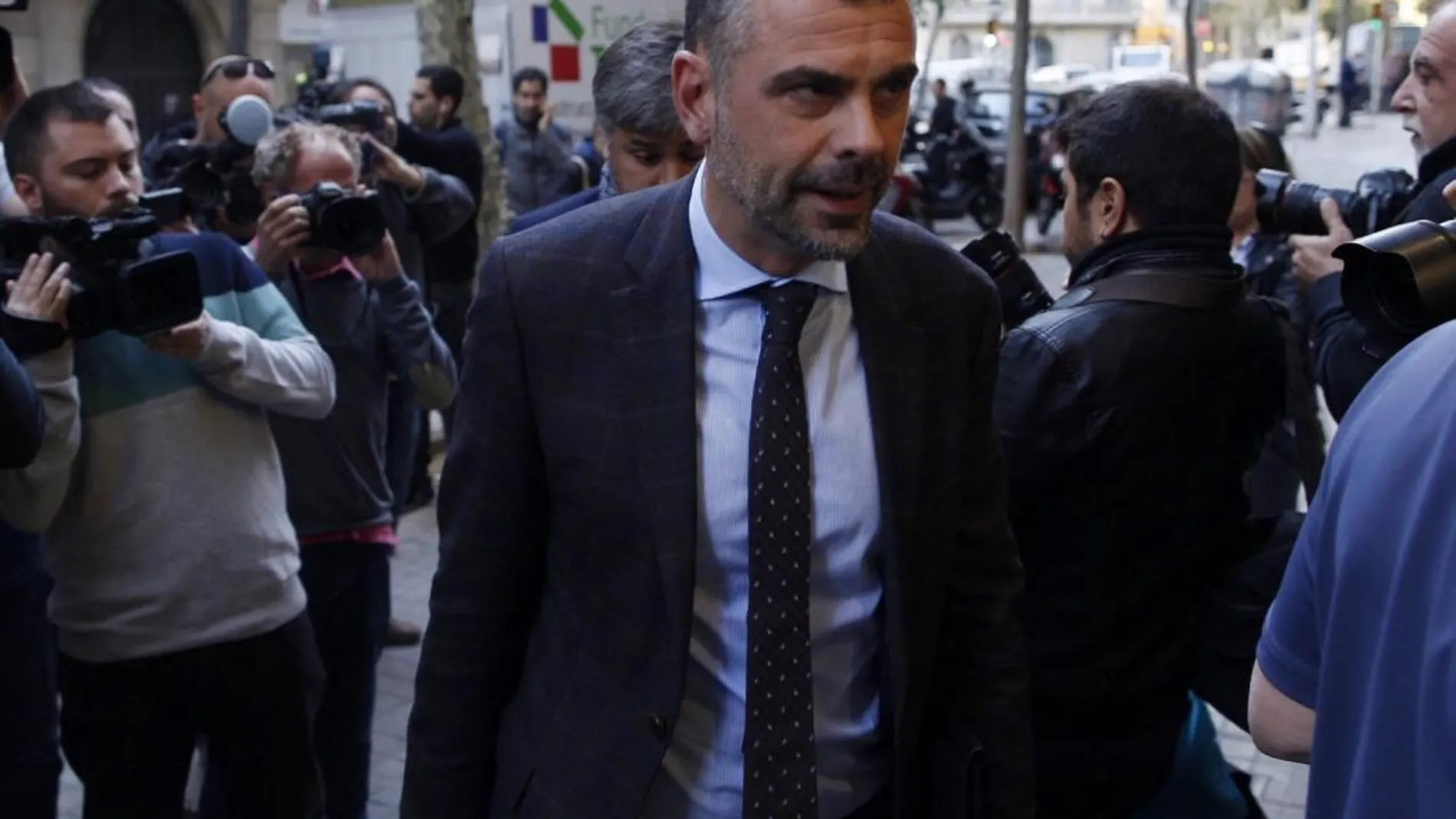 Santi Vila a su llegada a la reunión del Comité Nacional del PDeCAT celebrada esta mañana en Barcelona.