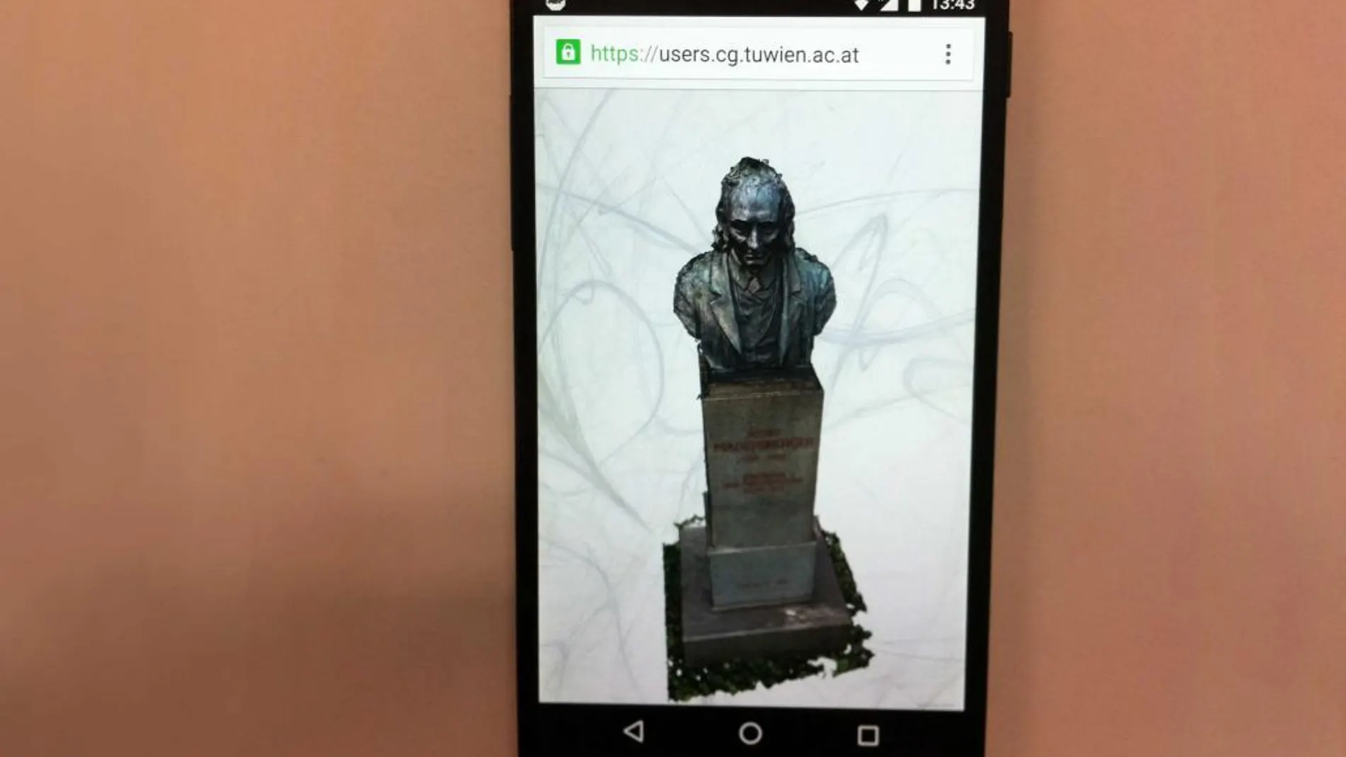 Busto reconstruido en 3D a partir de 100 fotos de móvil