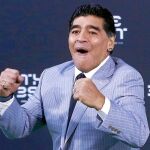 Diego Armando Maradona, a la entrada de la gala de los premios «The Best»