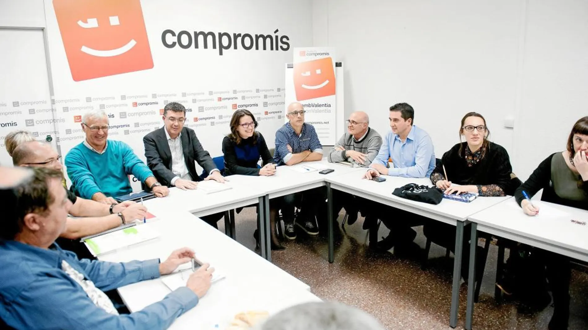 La Ejecutiva de Compromís se reunió ayer pasadas las ocho de la tarde