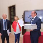 El presidente, Juan Antonio Sánchez, durante la presentación del nuevo decreto ley