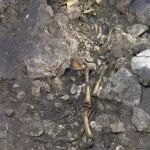 Restos de un niño hallado en Atapuerca