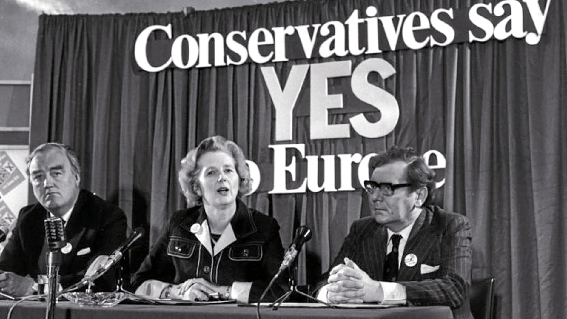 1975. Con Thatcher en la oposición y Wilson como primer ministro, los británicos votaron en su primer «Brexit»