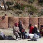Refugiados sirios en la frontera de Bab al-Salam en Turquía