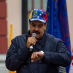 Nicolás Maduro, ayer, durante las celebraciones del Día Internacional de los Trabajadores en Caracas