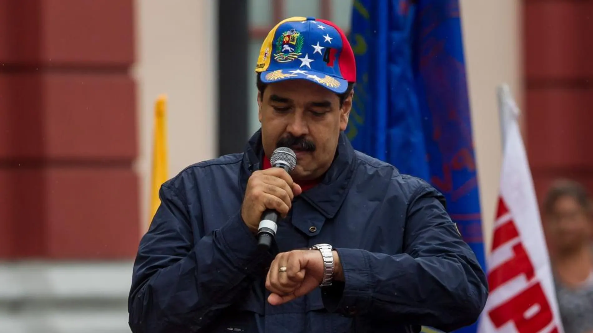 Nicolás Maduro, ayer, durante las celebraciones del Día Internacional de los Trabajadores en Caracas