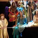 Plácido Domingo en un momento de su actuación durante la ópera «Thaïs» en Les Arts que él mismo también dirigió
