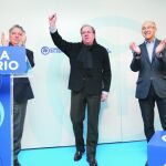 Juan Vicente Herrera protagonizó el mitin de ayer en Valladolid junto a Tomás Burgos y Ramiro Ruiz Medrano