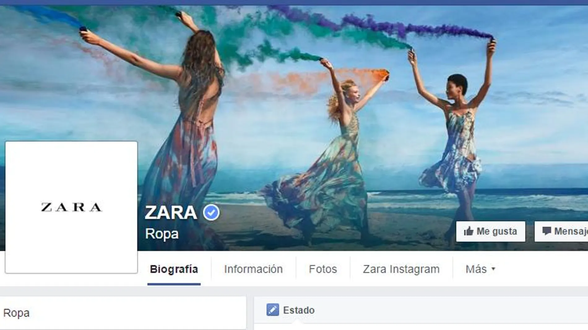 El muro de Zara en Facebook