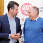 El socialista Luis Tudanca se reúne con el recién elegido secretario regional de UGT, Faustino Temprano