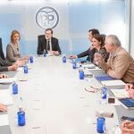 Mariano Rajoy reunió ayer a la Ejecutiva del Partido Popular, en la sede de Génova en Madrid