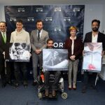 Los premiados junto a Víctor Alonso, José Rolando Álvarez, Oscar Puente y Almudena Fontecha